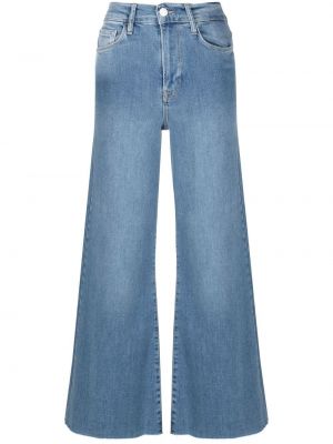 Klasické bavlněné volné kalhoty Frame - modrá