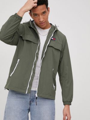Džínová bunda Tommy Jeans zelená