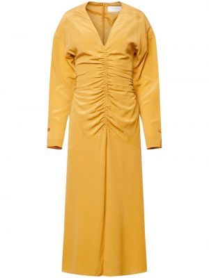 Midi haljina Equipment žuta