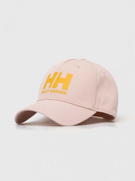 Хлопковая кепка Helly Hansen розовая