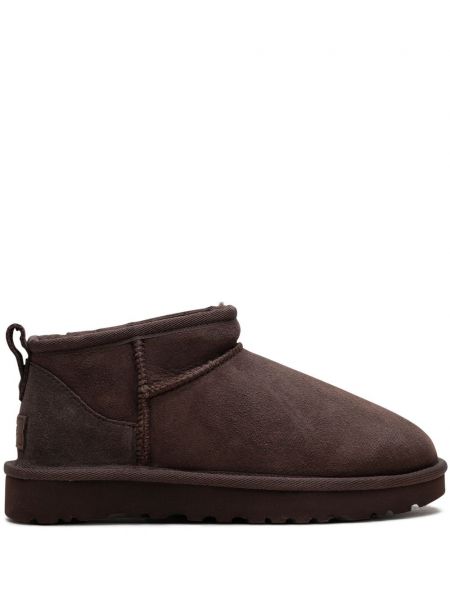 Mini klasik süet düz çizmeler Ugg kahverengi