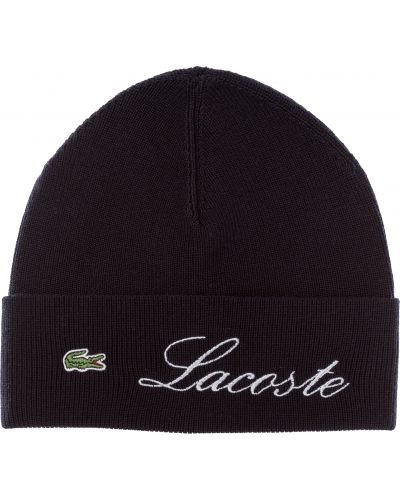 Вязаная шапка Lacoste, серая