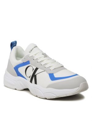 Sneakers από διχτυωτό Calvin Klein Jeans γκρι