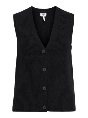 Pletená vesta Object čierna