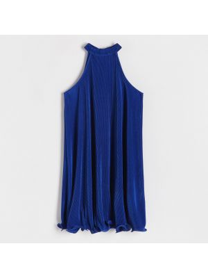 Rochie mini plisată Reserved albastru