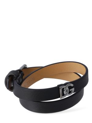 Bracelet en cuir Dolce & Gabbana noir