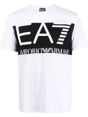 Rund hals t-skjorte Ea7 Emporio Armani hvit