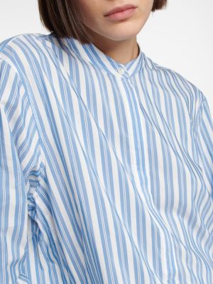 Pruhovaná bavlněná hedvábná košile Totême