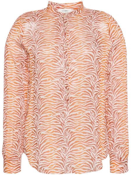Bluse aus baumwoll mit print mit zebra-muster Forte_forte