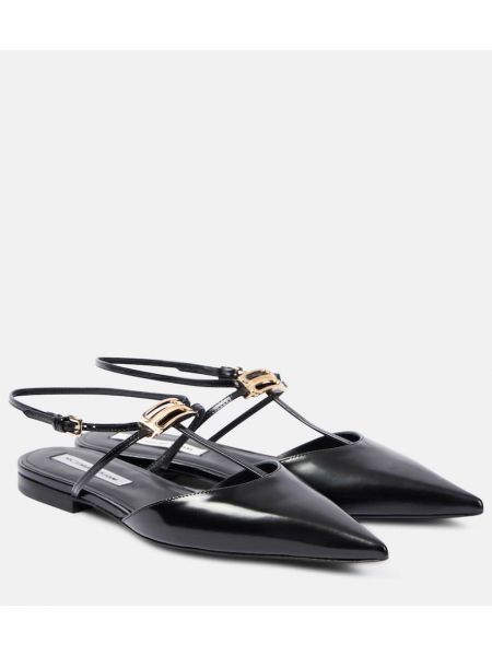 Slingback spänne läder ballerinas Victoria Beckham svart