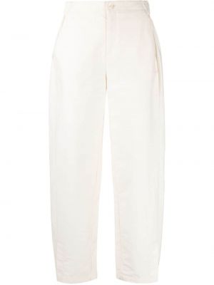 Βαμβακερό παντελόνι Aeron λευκό