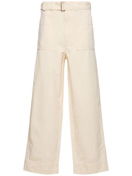 Pantalon en lin en coton large Soeur blanc