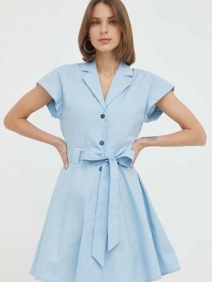 Sukienka mini bawełniana Trussardi niebieska