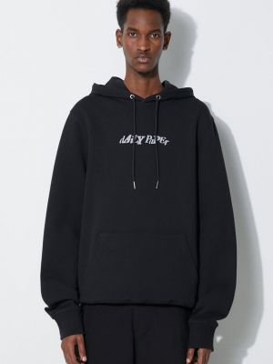 Pamučna hoodie s kapuljačom Daily Paper crna