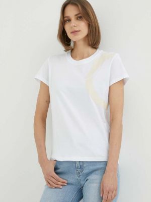 Памучна тениска Trussardi бяло