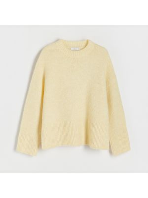 Oversized sveter Reserved žltá