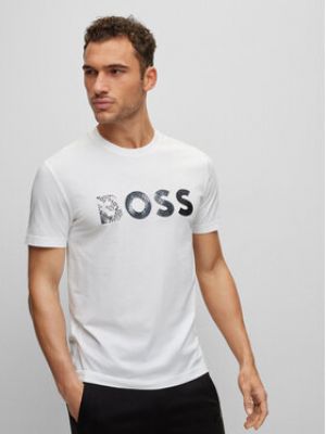 Koszulka z nadrukiem Boss biała