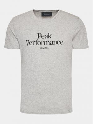 Slim fit póló Peak Performance szürke