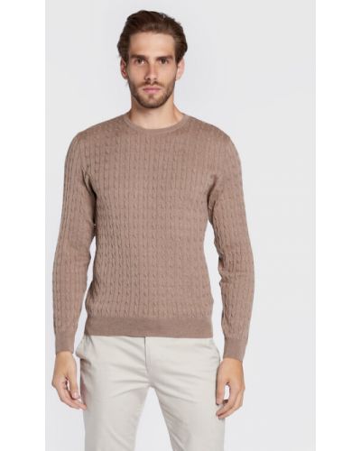Stenströms Sweater 422285 1355 Bézs Slim Fit Stenströms