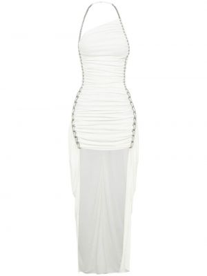 Asymetrické koktejlové šaty Dion Lee bílé