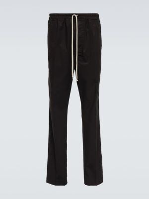 Pantalones de chándal slim fit de algodón Rick Owens negro