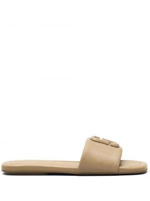 Kožené sandály Marc Jacobs hnědé