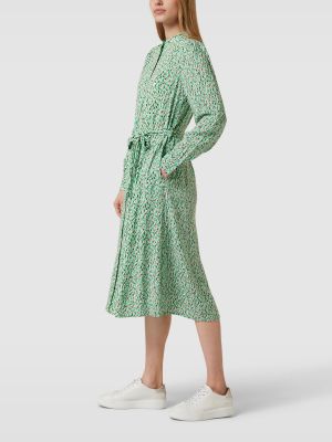 Sukienka midi z wiskozy B.young zielona