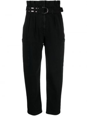 Bavlněné rovné kalhoty Iro černé