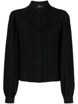 Копринена блуза Etro черно