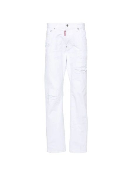 Proste spodnie Dsquared2 białe