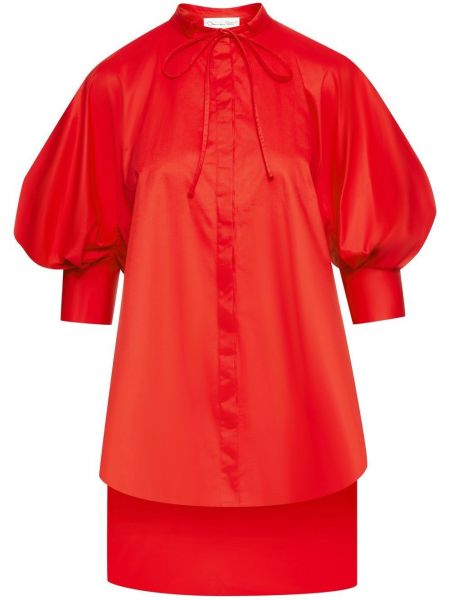Блуза с панделка Oscar De La Renta червено