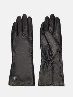 Черные кожаные перчатки Orsa