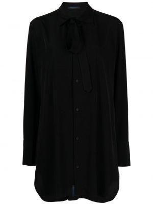 Koszula z kokardką Yohji Yamamoto czarna