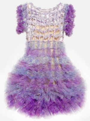 Mini vestido péplum Susan Fang violeta