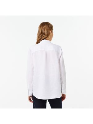 Рубашка свободного кроя Lacoste белая