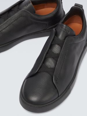 Sneakers di pelle Zegna nero