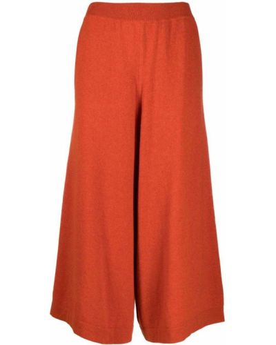 Pantalones culotte de cachemir de punto con estampado de cachemira Oyuna naranja