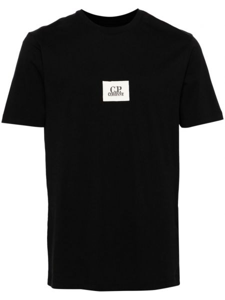 Raštuotas medvilninis marškinėliai C.p. Company juoda