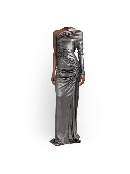 Sukienka z odkrytymi ramionami Atlein srebrna