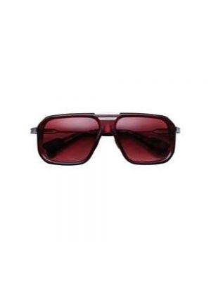 Czerwone okulary przeciwsłoneczne Jacques Marie Mage