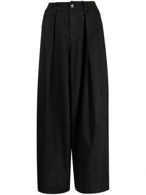 Bavlnené rovné nohavice Ymc čierna