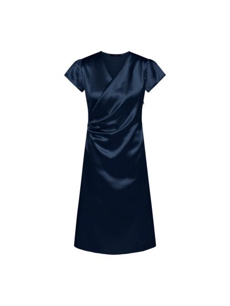 Sukienka mini drapowana elegancka Bruuns Bazaar niebieska
