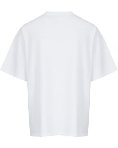 Oversize памучна тениска от джърси Martine Rose бяло