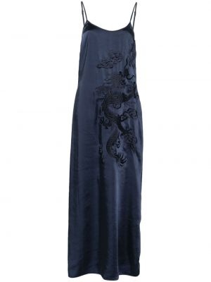 Κοκτέιλ φόρεμα με κέντημα P.a.r.o.s.h. μπλε