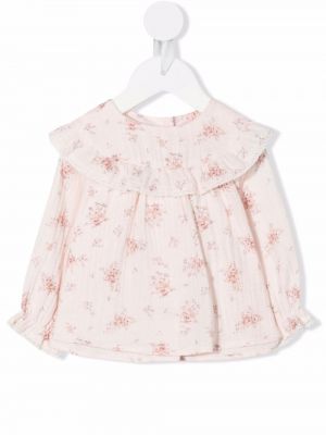 Trykt floral bomull bluse for jenter Tartine Et Chocolat rosa