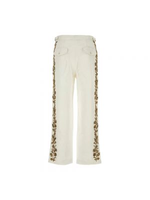 Pantalones de lino Bode blanco