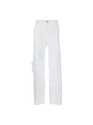 Proste spodnie oversize Versace Jeans Couture białe