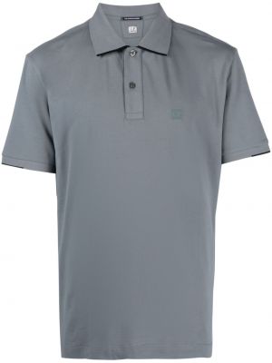 Поло тениска с принт C.p. Company синьо