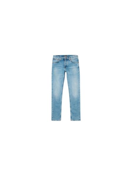 Slim fit skinny jeans aus baumwoll Nudie Jeans blau