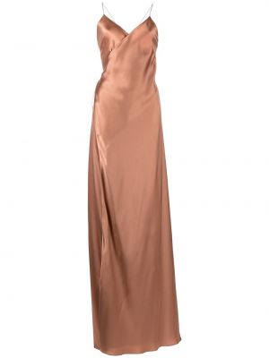 Sukienka z jedwabiu z dekoltem w serek Michelle Mason